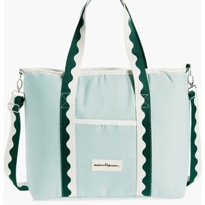 Lands' End Light Blue and Green Cooler Bag